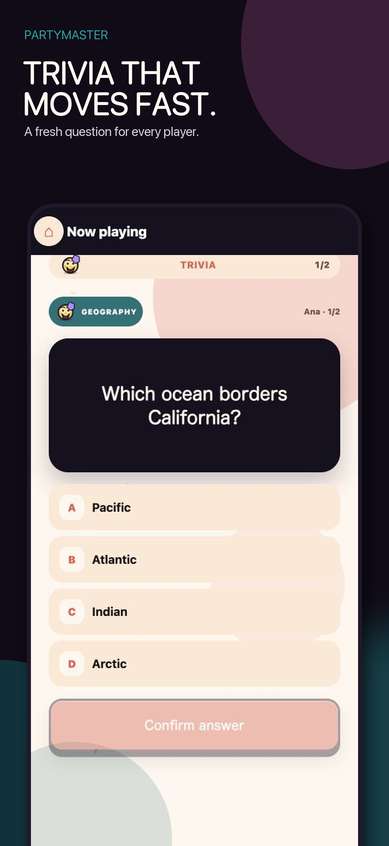Trivia gameplay