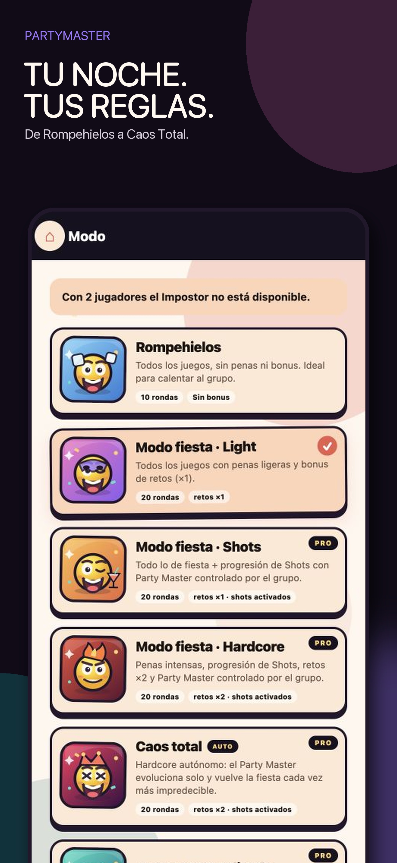 Modos de fiesta