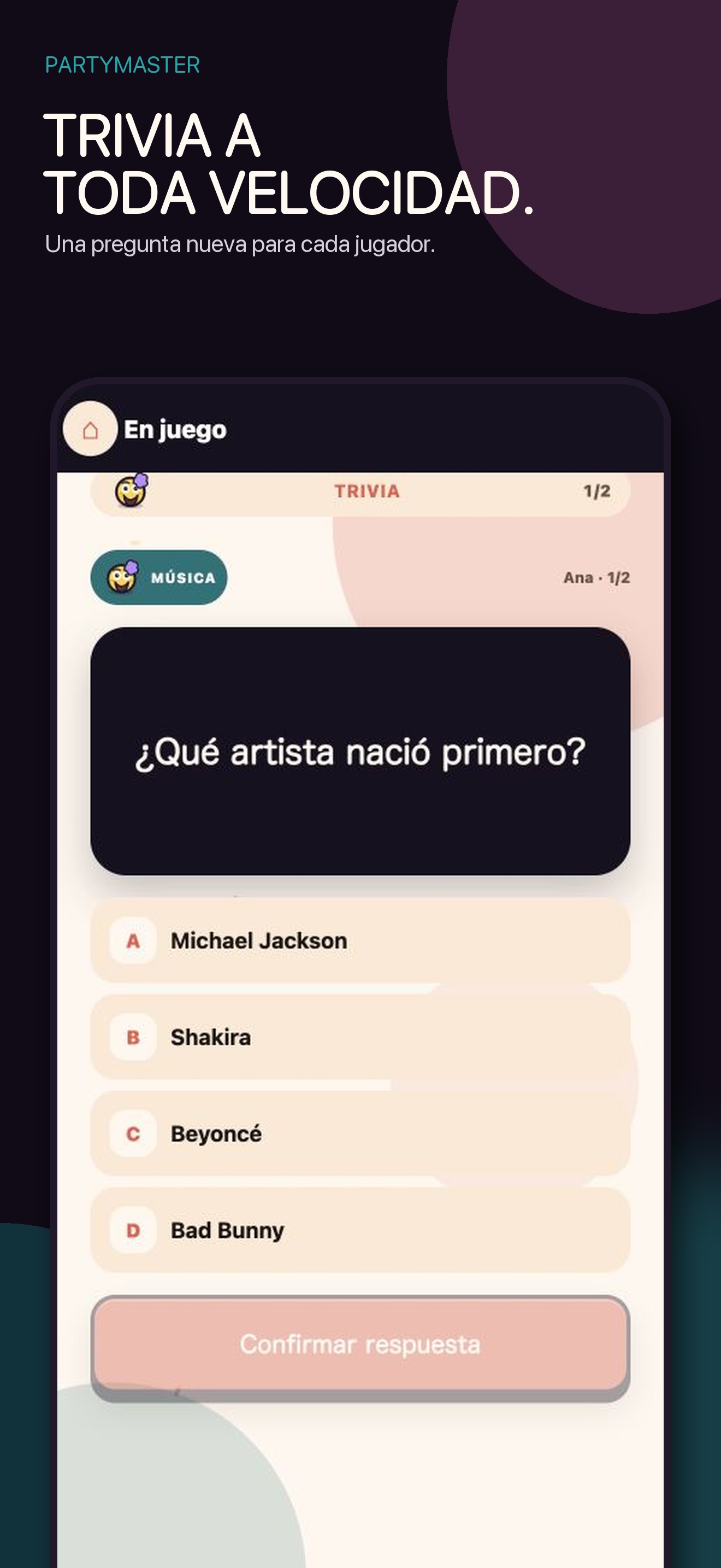 Trivia en juego