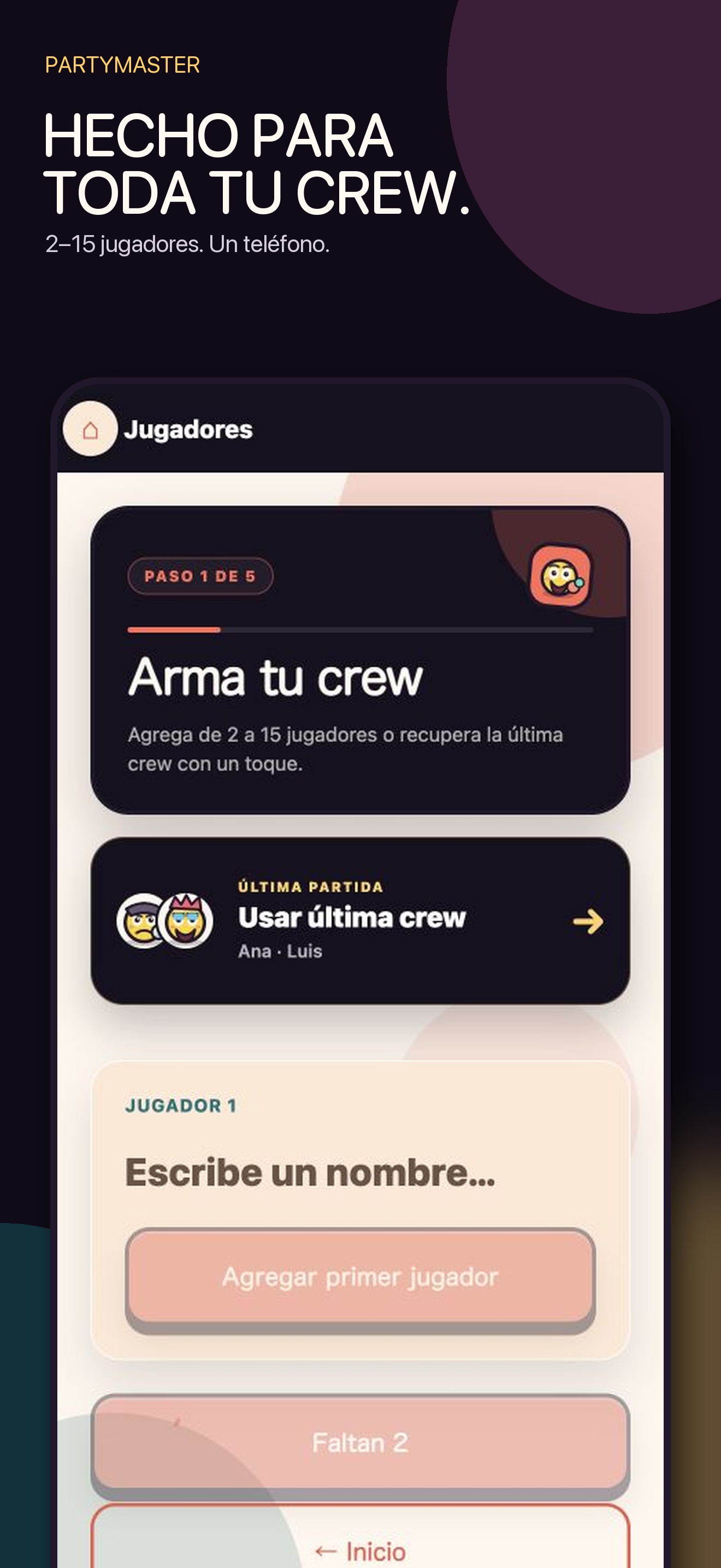 Agrega a tu crew